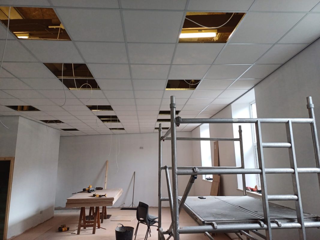 suspended ceiling install trafford park 2